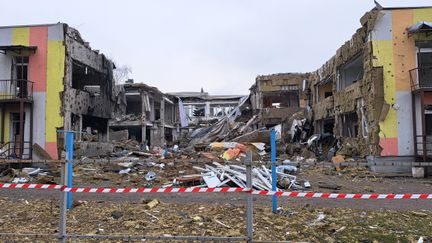 Four schools and a hospital in Selydove were destroyed by Russian strikes, February 2024. (GILLES GALLINARO / RADIO FRANCE)