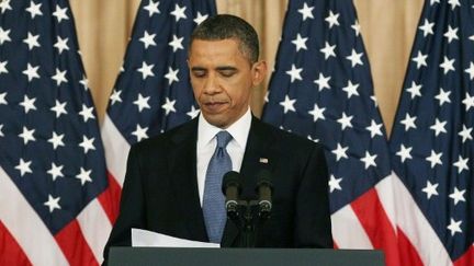 Barack Obama pendant son discours au Département d'Etat le 19 mai à Washington (Mark Wilson - Getty Images - AFP)