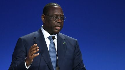 Le&nbsp;président de la République du Sénégal,&nbsp;Macky Sall, le 9 juin 2022 à Paris. (STEPHANE DE SAKUTIN / AFP)