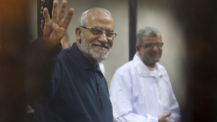 &nbsp; (Mohamed Badie le guide suprême des Frères musulmans, ici en décembre 2014 © REUTERS/Asmaa Waguih)