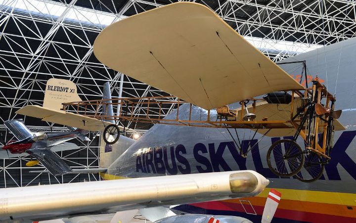 La reproduction de l'avion de Bl"ériot qui a traversé pour la première la Manche le 23 juillet 1909, au  musée Aeroscopia  de Blagnac
 (ERIC CABANIS / AFP)