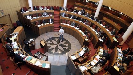 L'Assembl&eacute;e de Corse, &agrave; Ajaccio (Corse-du-Sud),&nbsp;le 9 novembre 2012. (PASCAL POCHARD-CASABIANCA / AFP)