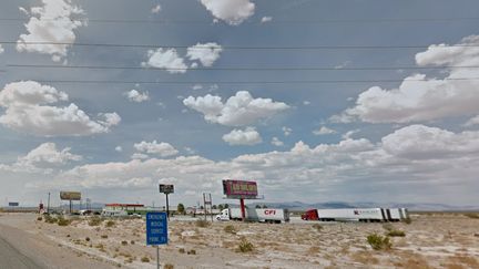 Une autoroute menant au&nbsp;Area 51 Alien Center, dans la vallée de l'Amargosa, dans le Nevada.&nbsp; (GOOGLE MAPS)