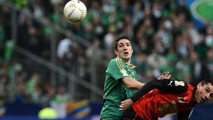 Saint-Etienne a ouvert le score face à Rennes en finale de la Coupe de la Ligue. (FRANCK FIFE / AFP)