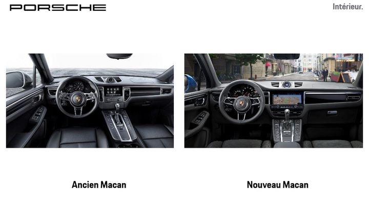 L'ancienne et la nouvelle planche de bord du Macan. (PORSCHE pour FRANCE INFO)