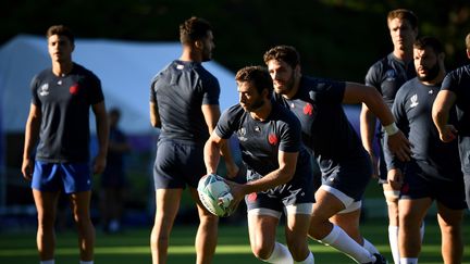 Maxime&nbsp;Medard s'entraîne pour la Coupe du monde de rugby à&nbsp;Fujiyoshida (Japon), le 16 septembre 2019. (FRANCK FIFE / AFP)