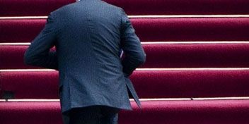 La Haye, le 23 avril 2012: Mark Rutte arrive au palais royal pour présenter à la reine Beatrix la démission de son gouvernement. (ANP ROBIN UTRECHT)