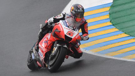 Johann Zarco (Ducati Pramac Racing) lors du Grand Prix de France sur le circuit du Mans, dimanche 16 mai. (JEAN-FRANCOIS MONIER / AFP)