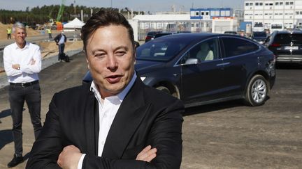 Elon Musk, le dirigeant de Tesla, en Allemagne, le 3 septembre 2020. (ODD ANDERSEN / AFP)