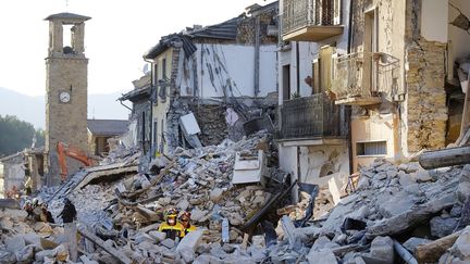 A Amatrice (Italie), cinq jours après le séisme meurtrier du 24 août 2016.
 (Danilo Balducci/PHOTOSHOT/MAXPPP)