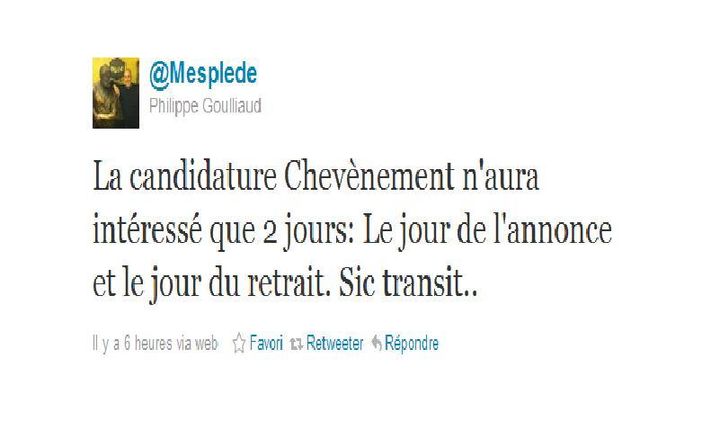 Capture d'écran du tweet de @Mesplede (DR)