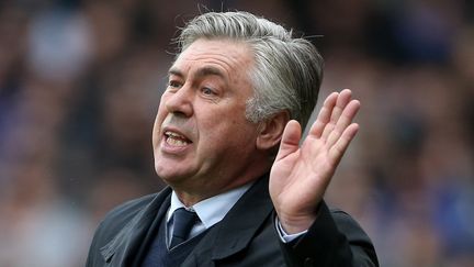 L'entra&icirc;neur du PSG, Carlo Ancelotti, le 13 avril 2013, &agrave; Troyes. (JOHN BERRY / GETTY IMAGES)