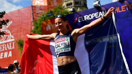 Clémence Calvin, à Berlin (Allemagne), le 12 août 2018. (ANDREJ ISAKOVIC / AFP)