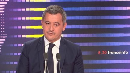 Gérald Darmanin était venu présenter son projet de loi immigration sur franceinfo mardi 6 décembre 2022. (FRANCE INFO)