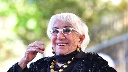 &nbsp;Lina Wertmüller en 2019,&nbsp;lors de la cérémonie de remise de son étoile du Hollywood walk of fame à Hollywood, en Californie (FREDERIC J. BROWN / AFP)