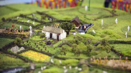 D&eacute;tail d'un tableau de la c&eacute;r&eacute;monie d'ouverture des Jeux olympiques de Londres d&eacute;voil&eacute; par une maquette pr&eacute;sent&eacute;e le 12 juin 2012. (LONDON 2012 / AFP)