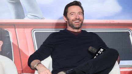 L'acteur Hugh Jackman, lors d'une conférence de presse à Pékin (Chine), le 9 mars 2016. (MAXPPP)