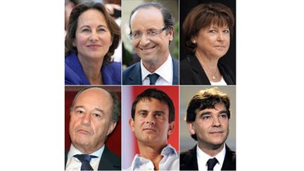 Les six candidats à la primaire PS (AFP)