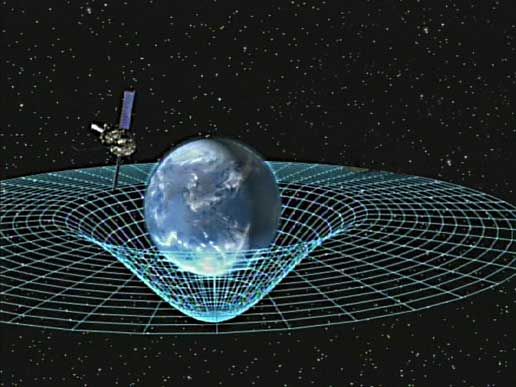 Une illustration de la théorie de la relativité de l'espace-temps réalisée par la Nasa. (NASA)