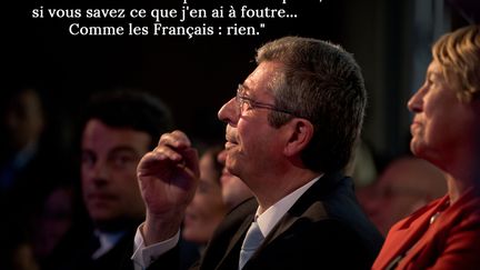 Patrick Balkany lors d'une r&eacute;union des R&eacute;publicains &agrave; Asni&egrave;res (Hauts-de-Seine), le 3 juin 2015. (NICOLAS MESSYASZ / SIPA)