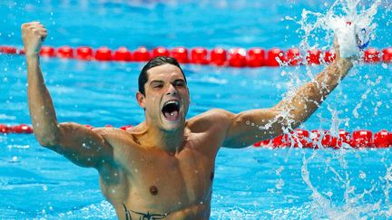 &nbsp; (Florent Manaudou champion d'Europe du 50m nage libre © REUTERS/ Michael Dalder)