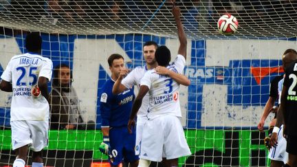 Nkoulou après l'ouverture du score de l'OM