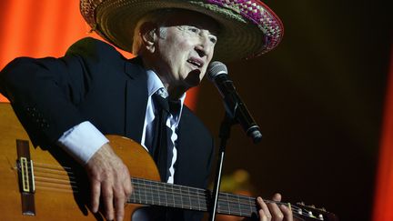 Marcel Amont&nbsp; pendant la tournée Age Tendre, à Lille, le 19 novembre 2016. (MAXPPP)