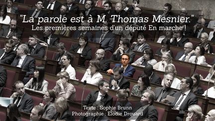 Le député Thomas Mesnier, lors de la première séance des Questions au gouvernement à l'Assemblée nationale à Paris, le 5 juillet 2017. (ELODIE DROUARD / FRANCEINFO)