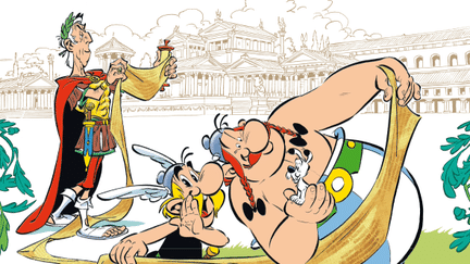 La couverture du nouvel album d'"Ast&eacute;rix", "Le papyrus de C&eacute;sar", a &eacute;t&eacute; d&eacute;voil&eacute; le 12 octobre 2015/ (EDITIONS ALBERT-RENE)