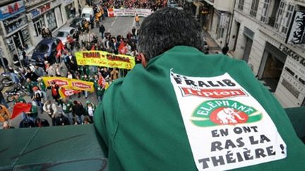 Manifestation à Marseille pour la défense de l'emploi et des retraites (23 mars 2010) (AFP / Patrick Valasseris)