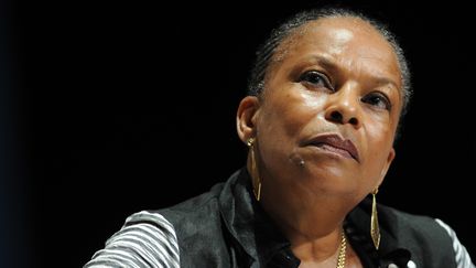 La ministre de la Justice,&nbsp;Christiane Taubira, le 24 ao&ucirc;t 2013 &agrave; La Rochelle (Charente). (ALAIN JOCARD / AFP)