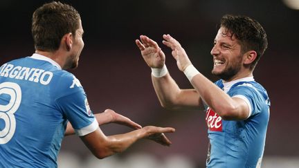 La joie de Dries Mertens (Naples) (CARLO HERMANN / AFP)