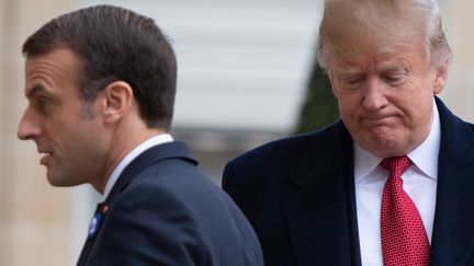 Emmanuel Macron et Donald Trump à l'Élysée, le 10 novembre 2018.&nbsp; (SAUL LOEB/AFP)