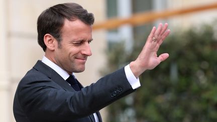 Le président de la République, Emmanuel Macron, le 12 avril 2019 à Paris. (MUSTAFA YALCIN / ANADOLU AGENCY / AFP)