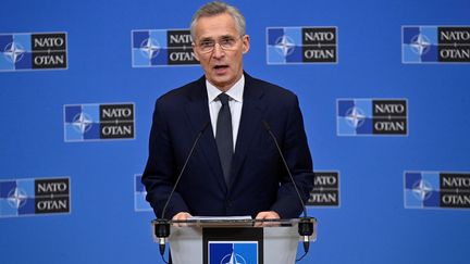 Jens Stoltenberg, NATO Secretary General, in Brussels, February 14, 2024. (JOHN THYS / AFP)