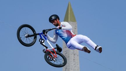 Anthony Jeanjean, lors de l'épreuve qualificative des Jeux olympiques de Paris 2024, le 30 juillet 2024. (EMMANUEL DUNAND / AFP)