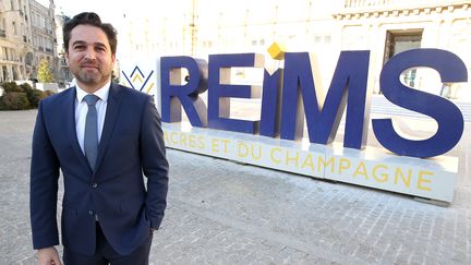 Arnaud Robinet, maire (LR) de Reims et vice-président de la métropole rémoise. (FRANCOIS NASCIMBENI / AFP)