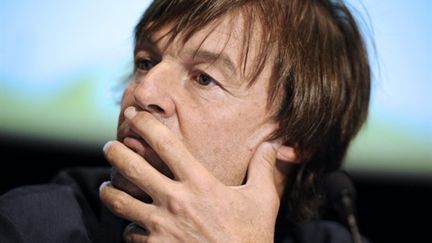 Nicolas Hulot, président de la Fondation du même nom, lors d'une conférence de presse à Paris, le 07 octobre 2010. (AFP - Bertrand Guay)