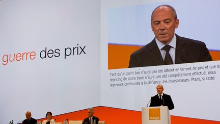 St&eacute;phane Richard lors d'une conf&eacute;rence de presse, le 28 mai 2013 &agrave; Paris.&nbsp; (ROMUALD MEIGNEUX / SIPA)