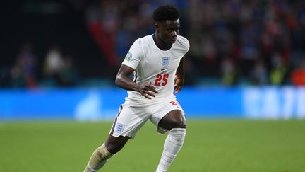 Bukayo Saka lors de la finale de l'Euro 2021, le 11 juillet à Wembley. (LAURENCE GRIFFITHS / AFP)