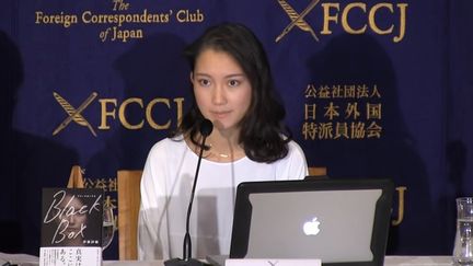 La journaliste Shiori Ito, lors d'une conférence de presse, le 24 octobre 2017, au Japon. (FCCJ / YOUTUBE)