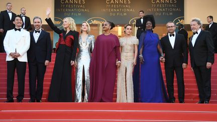 Des membres du jury du festival de Cannes, le 19 mai 2018. (ANNE-CHRISTINE POUJOULAT / AFP)