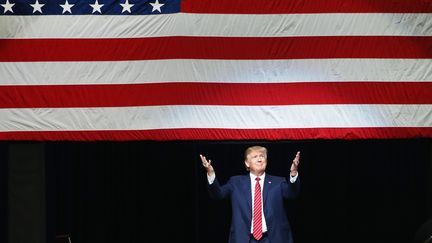 Donald Trump lors d'un meeting à Dallas (Etats-Unis), le 14 septembre 2015. (TOM PENNINGTON / GETTY IMAGES NORTH AMERICA / AFP)