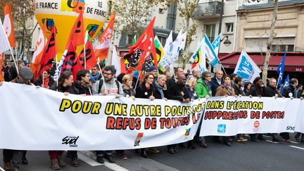 Manifestation des personnels de l'Education nationale pour protester contre les suppressions de postes prevues dans le cadre du budget 2019.&nbsp; (ALEXIS SCIARD / MAXPPP)