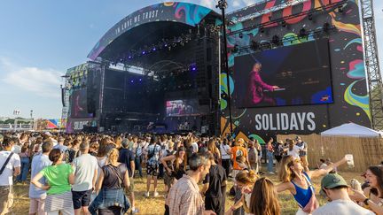 Le festival Solidays à l'hippodrome de Longchamp, à Paris, le 23 juin 2023. (DENIS TRASFI / MAXPPP)