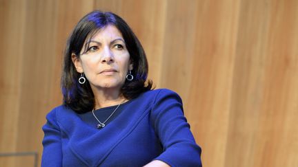 Anne Hidalgo, maire de Paris lors d'une conférence de presse sur le tourisme , le 30 mai 2016 (BERTRAND GUAY / AFP)