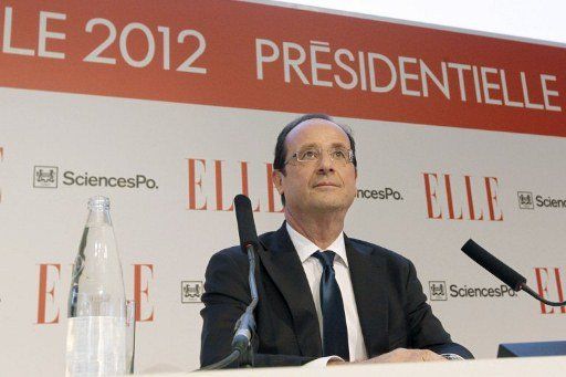 François Hollande au forum Elle-sciences Po (5 avril 2012) (AFP/)