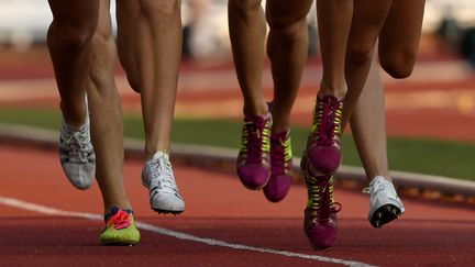 Des athlètes participent à la course "Stars of 2016", le 28 juillet 2016, à Moscou (Russie).&nbsp; (KIRILL KUDRYAVTSEV / AFP)