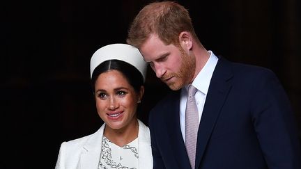 Meghan Markle et le prince Harry à Londres, le 6 mai 2019. (BEN STANSALL / AFP)