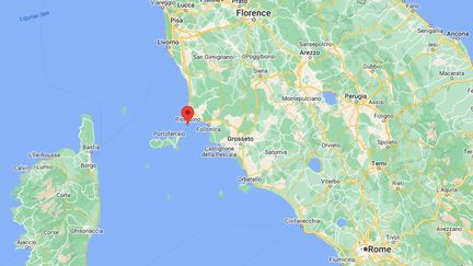 Carte de localisation de Piombino (Italie) (GOOGLE MAPS)